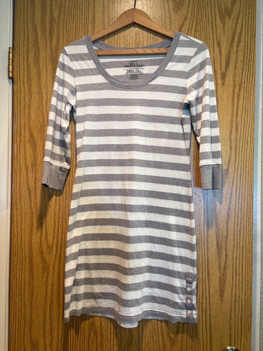 Patagonia Organic Cotton Tencel Stripe Shirt Dress Women's Size M EUC